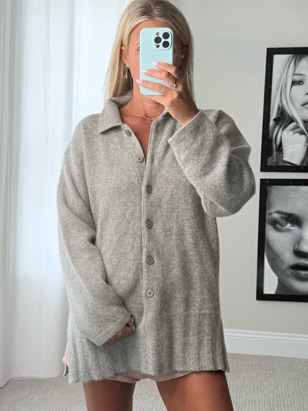 The Limited Light Gray wool and angora Knit Women’s Sweater